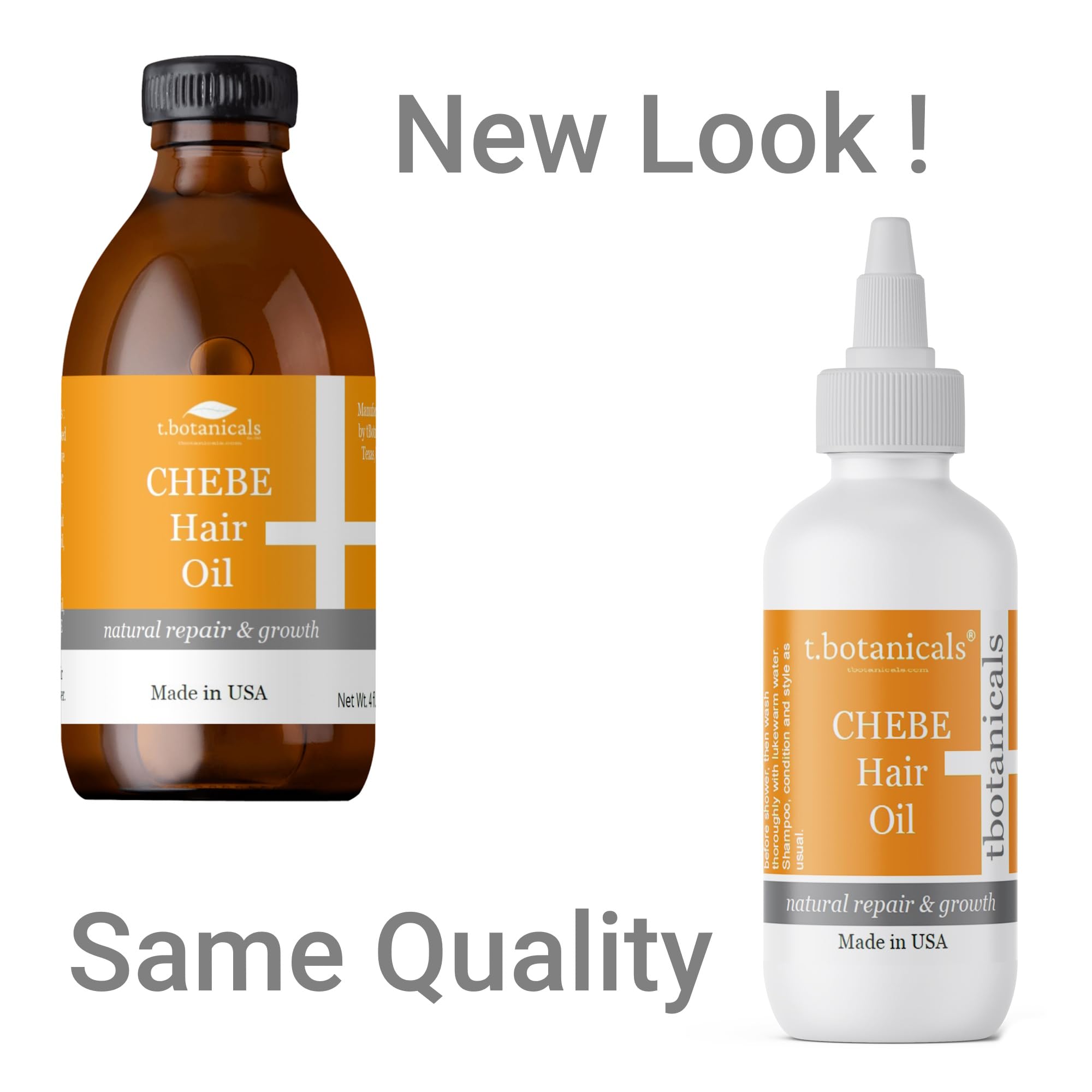 Chebe Oil for Hair Growth, Chebe from Chad Africa, Moisturizer for Scalp and Hair, African 10 in 1 Hair Growth Oil - t.botanicals (Unscented, 4 oz)